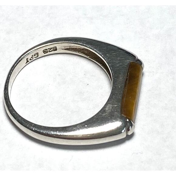 925 CPT TH Ring Tiger’s Eye Sterling Silver Size 8.75 Women 4.48g - Picture 6 of 16